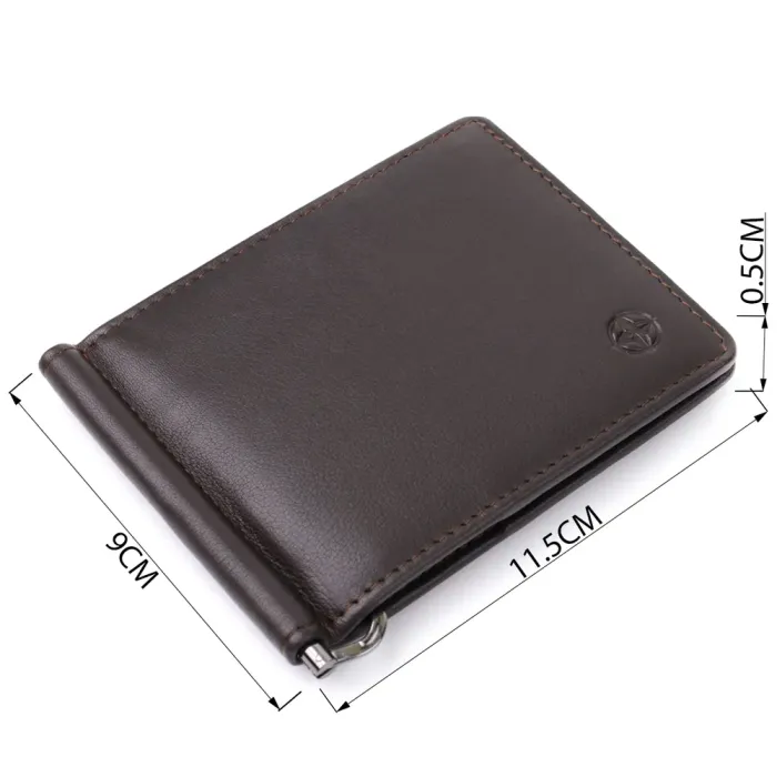 Стильний затискач для грошей з м'якої натуральної шкіри Tony Perotti 20847_1 (5000 moro) Коричневий