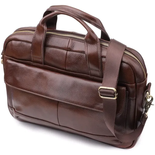 Стильний портфель для чоловіків із натуральної шкіри Vintage 23040 Коричневий