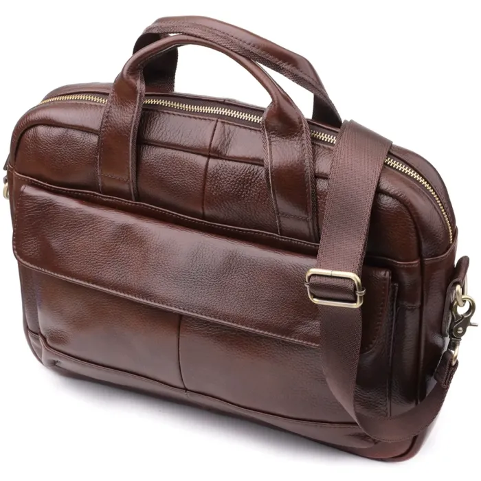 Стильний портфель для чоловіків із натуральної шкіри Vintage 23040 Коричневий
