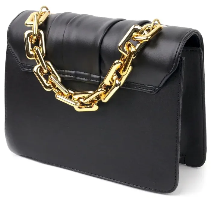 Стильна жіноча сумка зі шкірозамінника Vintage 18709 Чорний