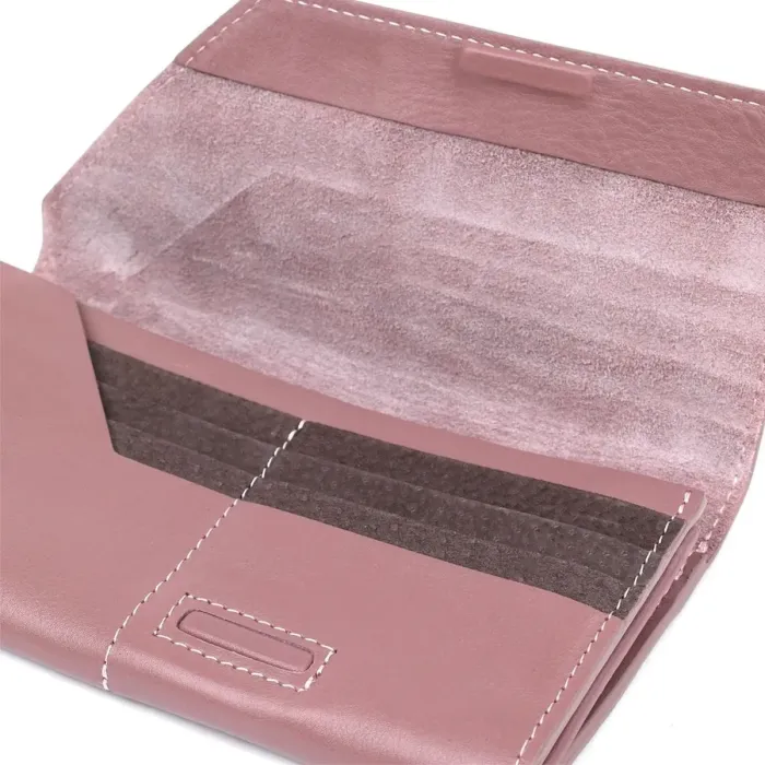 Чудовий шкіряний жіночий гаманець Grande Pelle 11577 Рожевий