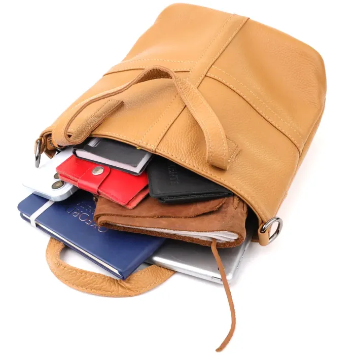 Стильна жіноча сумка з натуральної шкіри Vintage 22994 Рудий