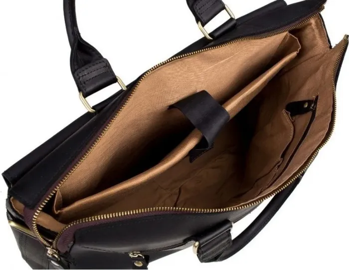 Сумка Vintage 14566 із натуральної шкіри Чорна