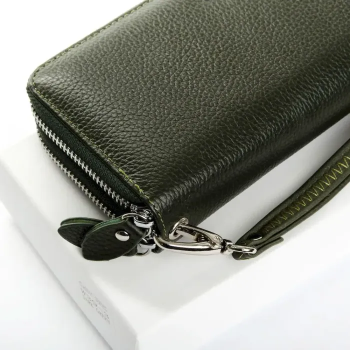 Жіночий гаманець Classic шкіряний Dr.Bond W39-3 dark-green