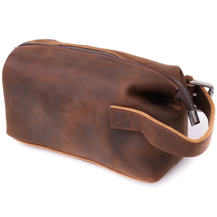 Чоловіча барсетка у вінтажному стилі з натуральної шкіри Vintage 15109 Коричневий