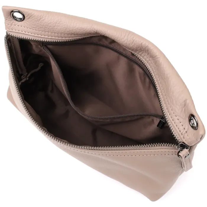 Стильна сумка на плече з натуральної шкіри Vintage 23005 Сірий