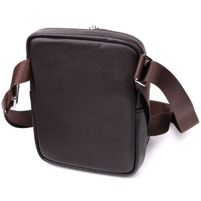Чоловіча вертикальна сумка з натуральної шкіри Vintage 22863 Коричневий