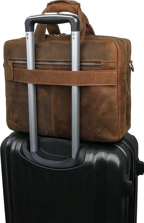 Сумка Vintage 14563 із натуральної вінтажної шкіри Коричнева