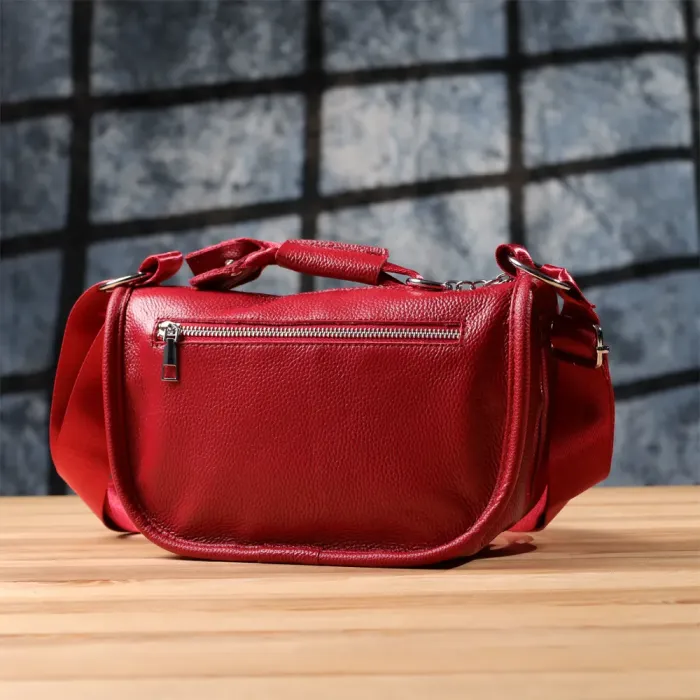 Яскрава сумка для жінок із натуральної шкіри Vintage 23000 Червоний