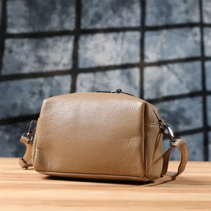 Компактна сумка для жінок з натуральної шкіри Vintage 22924 Бежевий