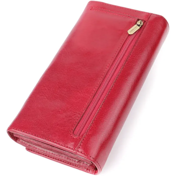 Місткий жіночий гаманець із глянсової натуральної шкіри Tony Perotti 20893_1 (1911 rosso) Червоний