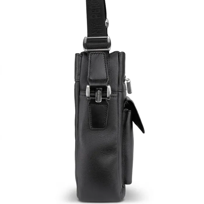 Чоловіча шкіряна сумка Tony Perotti New Contatto 9058G-26 (90424) Чорна