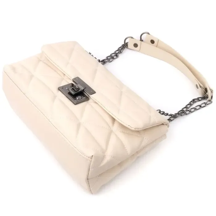 Красива сумка жіноча з еко-шкіри Vintage 18710 Бежевий