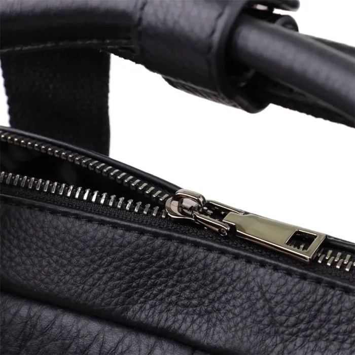 Зручний портфель для чоловіків з натуральної шкіри Vintage 23042 Чорний