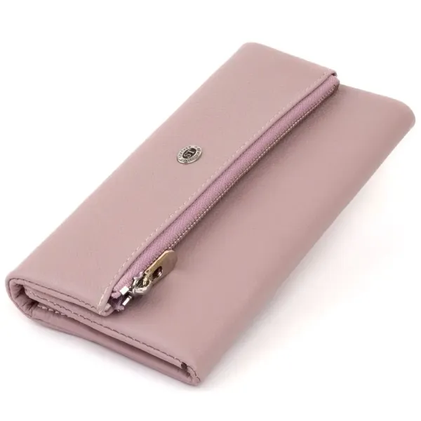 Клатч конверт з кишенею для мобільного шкіряний ST Leather 19269 Ліловий