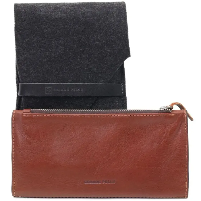 Практичний чоловічий портмоне Grande Pelle 11424 Коричневий