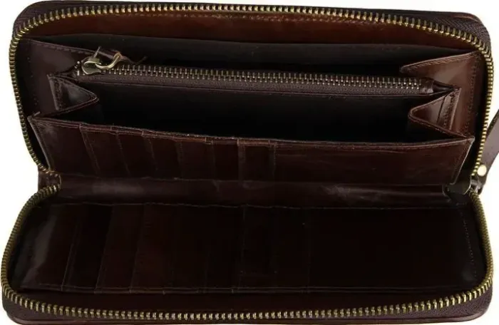 Гаманець жіночий Vintage 14502 на блискавці Коричневий