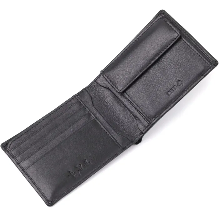 Зручний чоловічий гаманець без застібки з натуральної шкіри Tony Perotti 20843_1 (534+rfid nero) Чорний