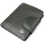 Вертикальний жіночий гаманець з натуральної шкіри ST Leather 23070 Зелений
