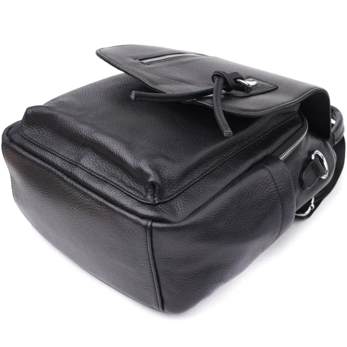 Класичний жіночий рюкзак з натуральної шкіри Vintage 23061 Чорний