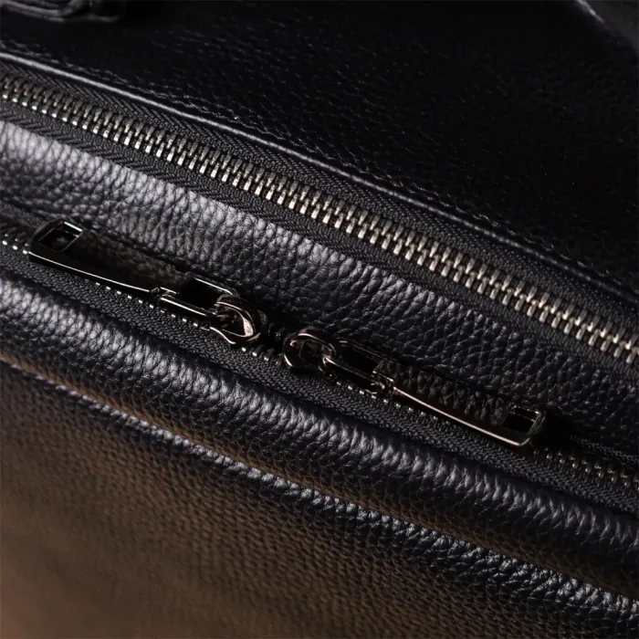 Багатофункціональний рюкзак для чоловіків з натуральної шкіри Vintage 23044 Чорний