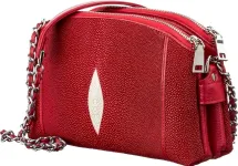 Сумка жіноча STINGRAY LEATHER 18217 із натуральної шкіри морського ската Червона