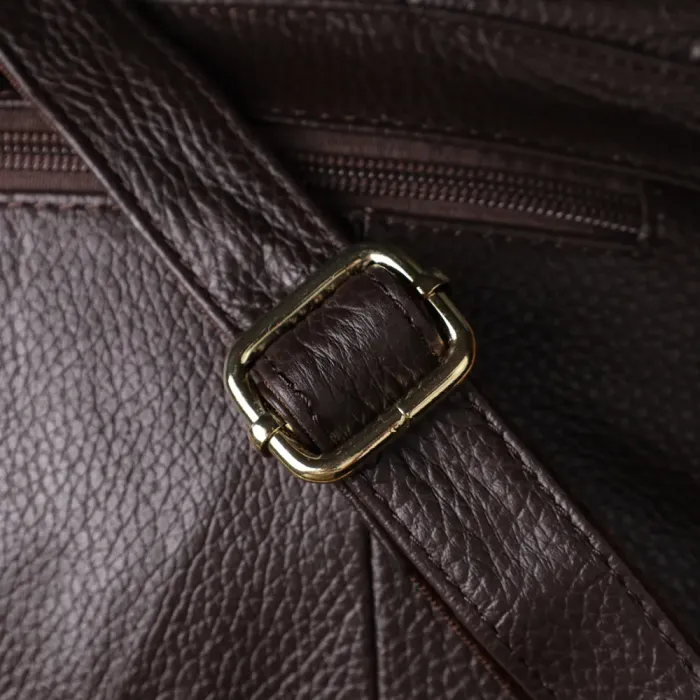 Сумка з натуральної шкіри для стильних жінок Vintage 22973 Коричневий
