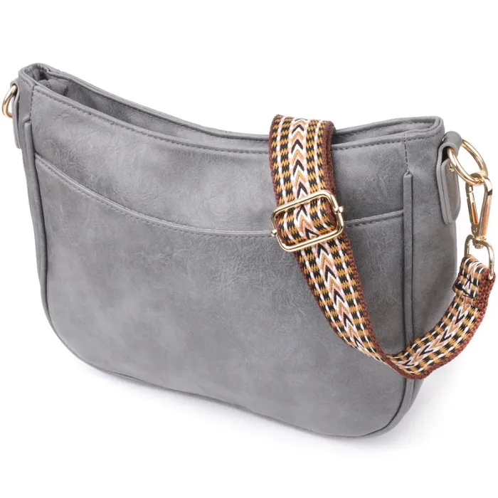Жіноча зручна сумка з екошкіри Vintage 15134 Сірий