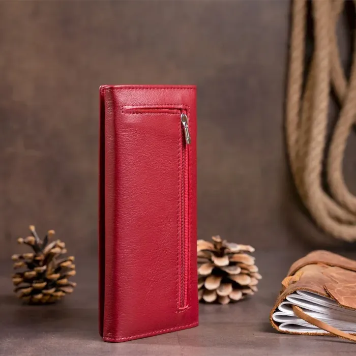 Гаманець на магнітах із клапаном жіночий ST Leather 19244 Бордовий