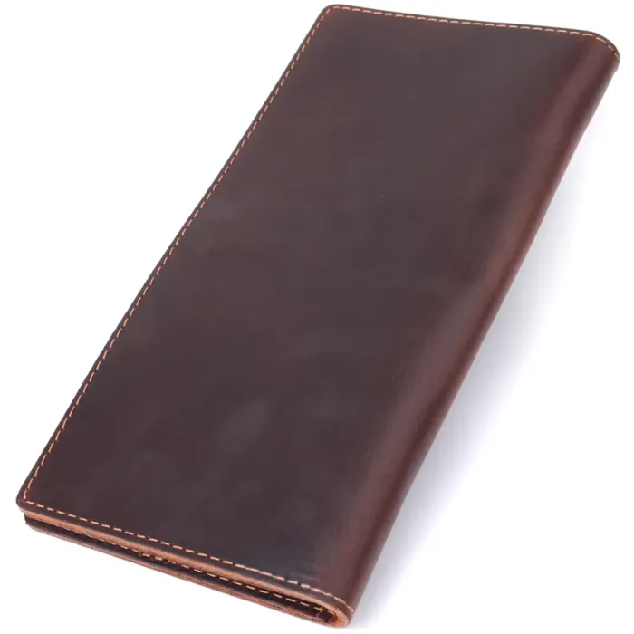 Вертикальний гаманець унісекс із натуральної шкіри Vintage 15083 Коричневий