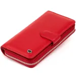 Вертикальний місткий гаманець зі шкіри ST Leather 19306 Червоний