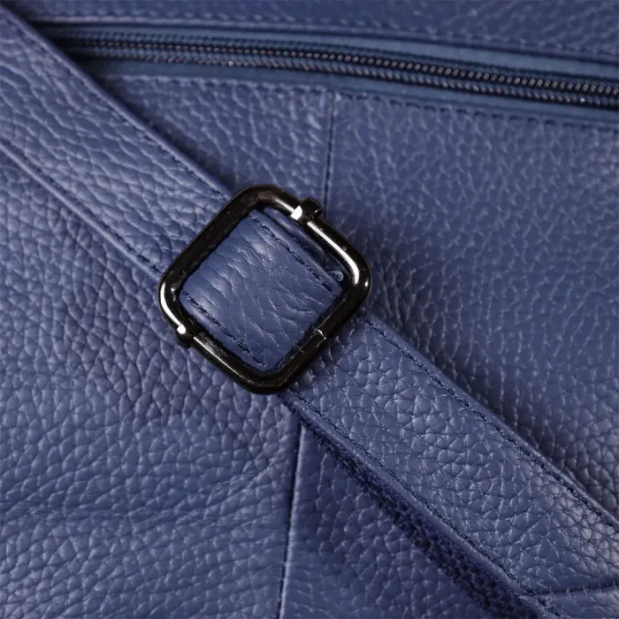 Сумка для жінок на два відділення з натуральної шкіри Vintage 23013 Синій