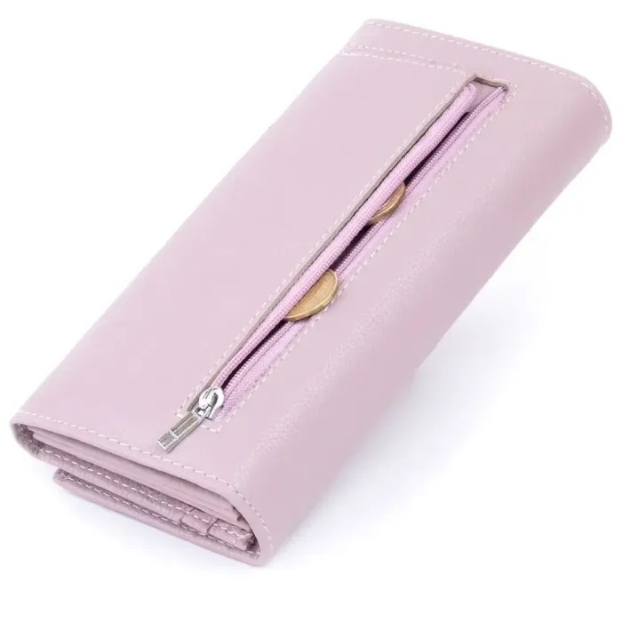 Гаманець на магнітах із клапаном жіночий ST Leather 19242 Ліловий