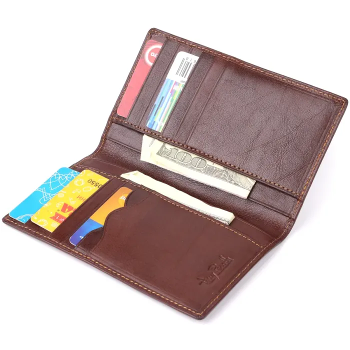 Чоловічий гаманець з натуральної глянсової шкіри Tony Perotti 20888_1 (1438 moro) Коричневий