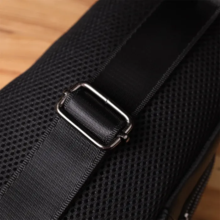 Чоловіча сумка через плече з натуральної шкіри Vintage 23018 Чорний