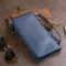 Гаманець-клатч зі шкіри з кишенею для мобільного ST Leather 19309 Темно-синій