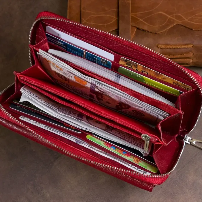 Гаманець шкіряний ST Leather 19293 Бордовий