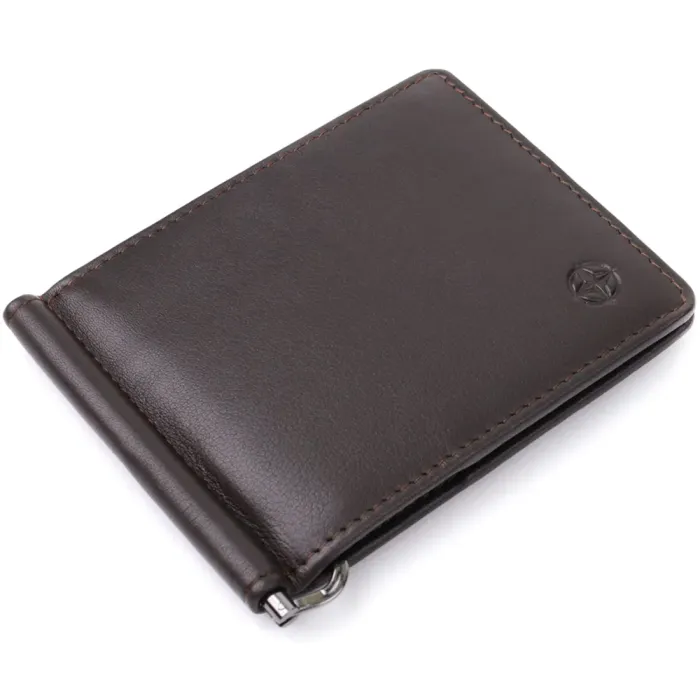 Стильний затискач для грошей з м'якої натуральної шкіри Tony Perotti 20847_1 (5000 moro) Коричневий