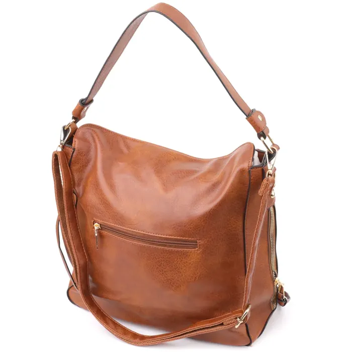 Жіноча сумка великого розміру з екошкіри Vintage 15140 Коричневий