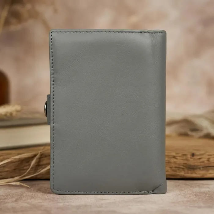 Жіночий гаманець з натуральної шкіри Tony Perotti New Rainbow 1654 grigio (90081) Сірий