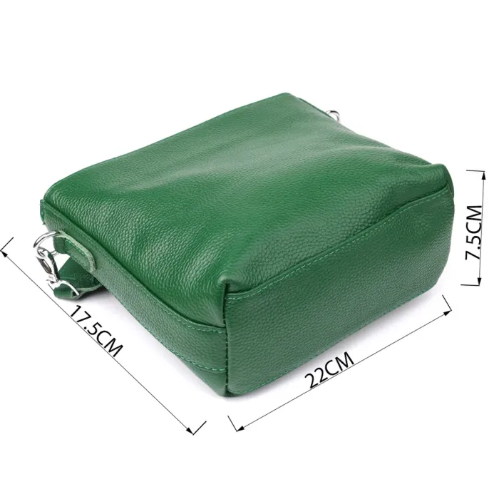 Стильна жіноча шкіряна сумка на кожен день. Vintage 22913 Зелений