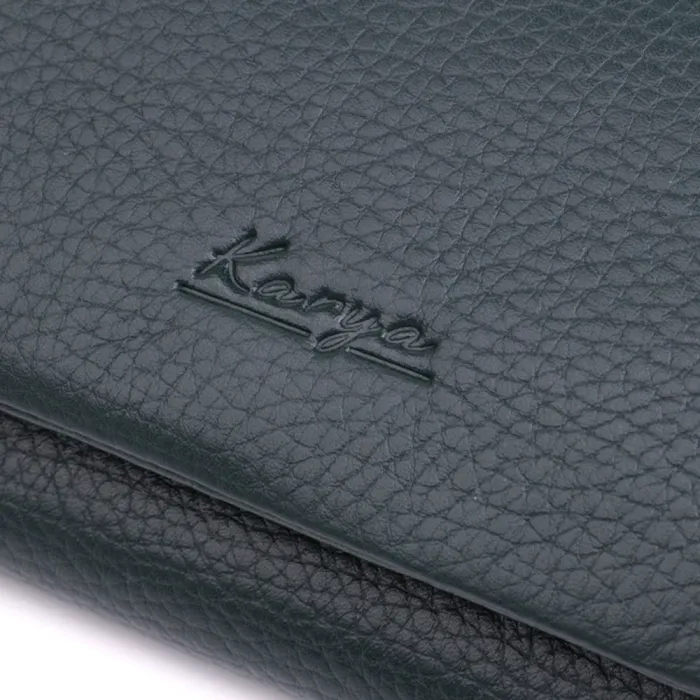 Горизонтальний жіночий гаманець з натуральної шкіри KARYA 22852 Зелений