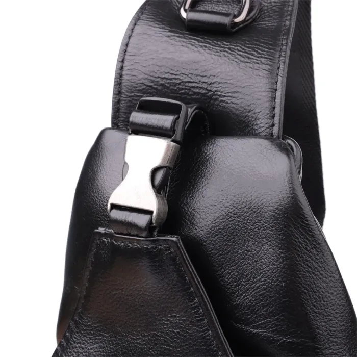 Чоловічі сумки через плече з натуральної шкіри Vintage 23048 Чорний