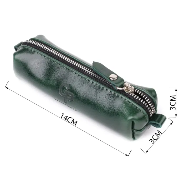 Практична ключниця з натуральної гладкої шкіри GRANDE PELLE 22943 Зелений