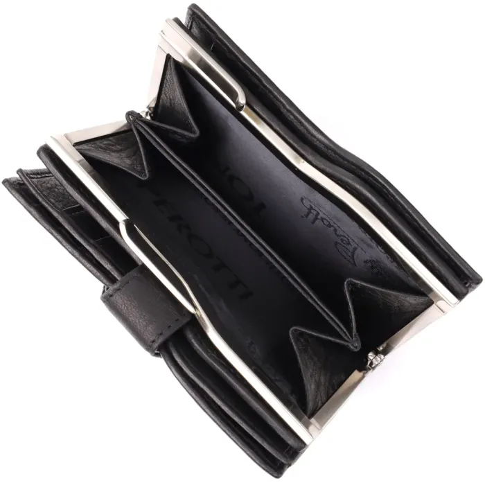 Стильний жіночий вертикальний гаманець з натуральної шкіри Tony Perotti 20842_1 (2656 nero) Чорний