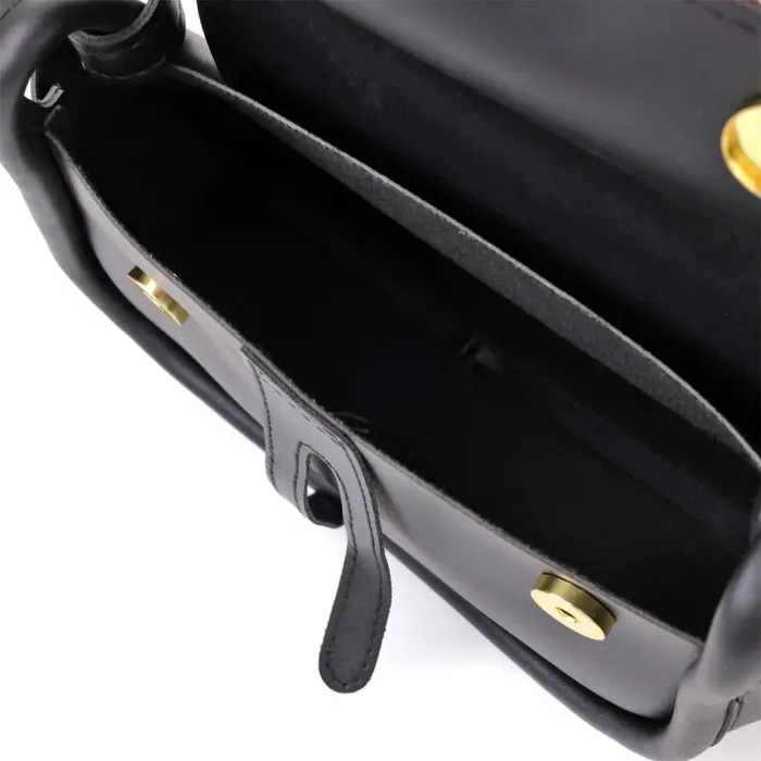 Жіноча сумка сідло з якісної екошкіри Vintage 15128 Чорний