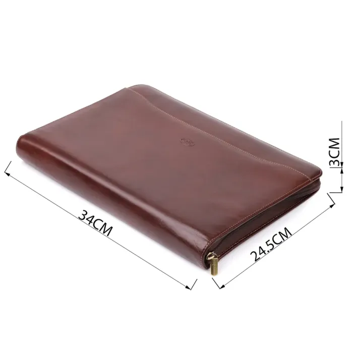 Папка з блокнотом із гладкої натуральної шкіри Tony Perotti 20849_1 (1278L moro) Коричнева