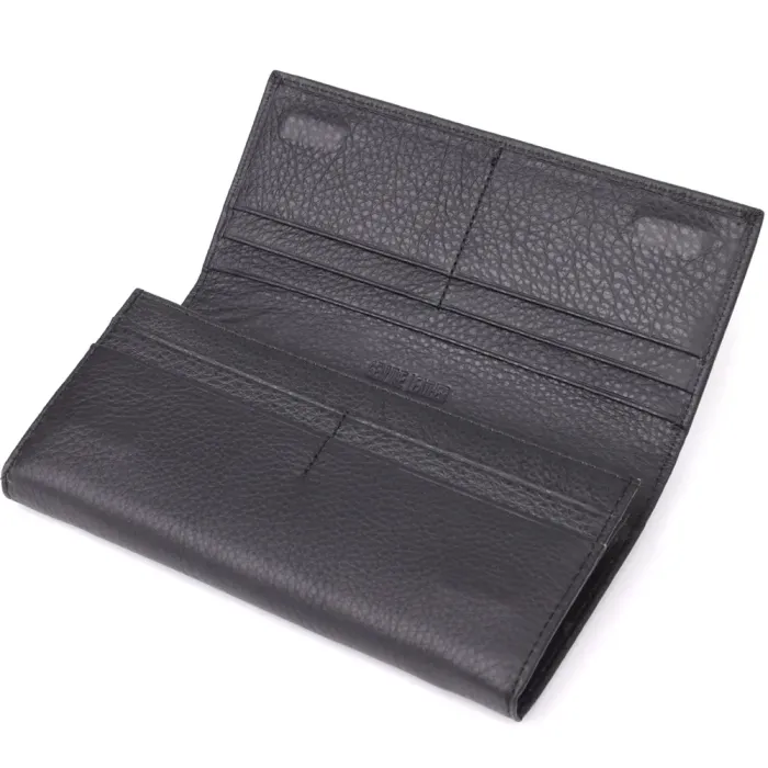 Місткий гаманець для жінок із натуральної шкіри ST Leather 23097 Чорний