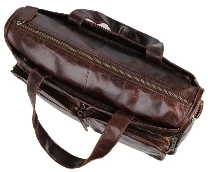 Сумка чоловіча Vintage 14243 шкіряна Коричнева