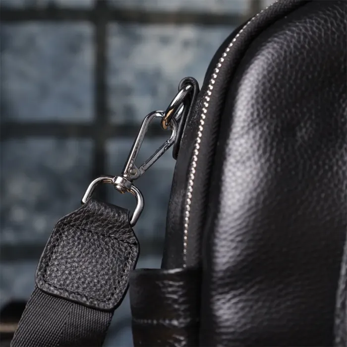 Красивий жіночий рюкзак з натуральної шкіри Vintage 23055 Чорний